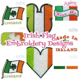 irish ireland flag embroidery design bundle thumb