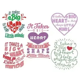 It Takes a Big Heart Cuttable Designs. School Teaher Design