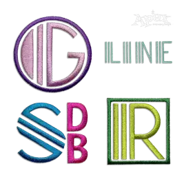 Jazzy Stripe Machine Embroidery Font by Apex