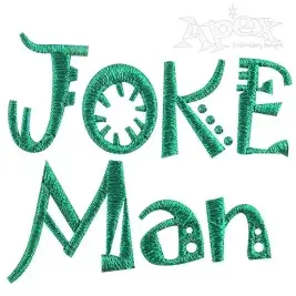 JokerMan Embroidery Font
