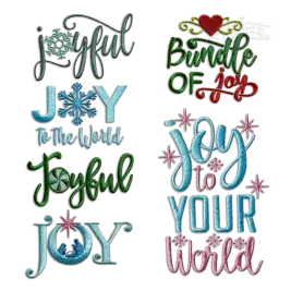 Joy To The World Snowflake Machine Embroidery Design ALL Digitized