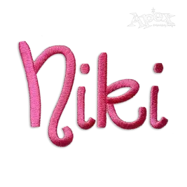 Niki Embroidery Font by Apex Lettering Designs