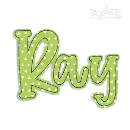 Juniper Running Applique Machine Embroidery Font by Apex