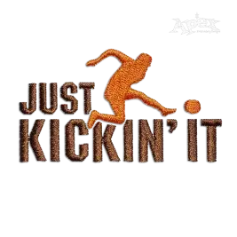 Just Kickin' It Soccer - UK Football Machine Embroidery Design by Apex