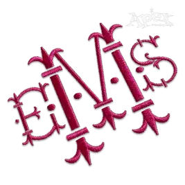 King Machine Embroidery Font by Apex
