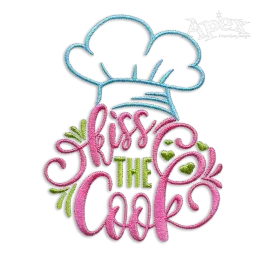 Kiss the Cook Kitchen Machine Embroidery Design by Apex