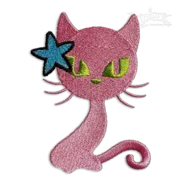 Kitten Cat Cool Machine Embroidery Design by Apex