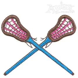 Lacrosse Sticks Embroidery Design
