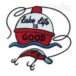 Lake Life is a Good Fishing Bobber Embroidery Designs