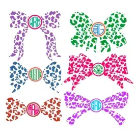 Leopard Bows SVG Cuttable Designs