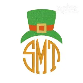 Lepreuchaun Hat Monogram Topper Fill Embroidery Design