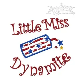 Little Miss Dynamite Embroidery Designs