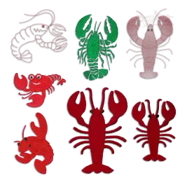 Lobster Crawfish Machine Embroidery Designs Digitized by Apex All