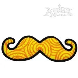Lorax Mustache and Tree Applique Embroidery Design