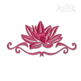 Lotus Flower Machine Embroidery Design - Apex