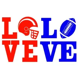 Love Football SVG Cuttable Design