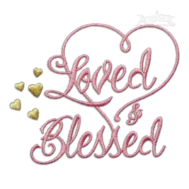 Loved and Blessed Word Machine Embroidery Design | Apex