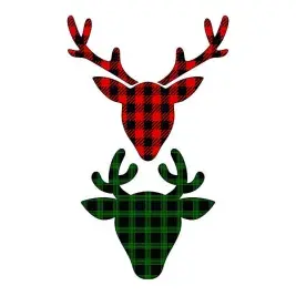 Lumberjack Deer Silhouette SVG Cuttable Design