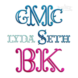Lyda Machine Embroidery Font by Apex All