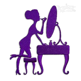 Make Up Girl Machine Embroidery Design by Apex