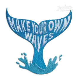Make Your Own Waves Whale Tail Machine Embroidery Designs by Apex