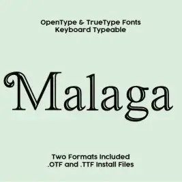 Malaga TrueType Font