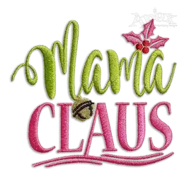 Mrs Mama Santa Claus Machine Embroidery Design by Apex