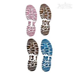 Marathon Runner Running Shoe Print Machine Embroidery Design 