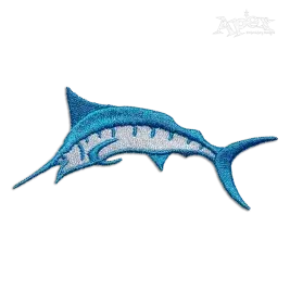 Marlin Fish Machine Embroidery Design by Apex Custom Digitizing