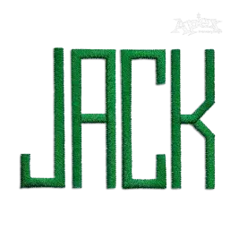 Mens Embroidery FontTall Block