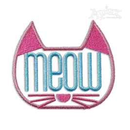 Meow Cat Machine Embroidery Design by Apex