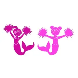 Mermaid Cheerleader SVG Cuttable Design