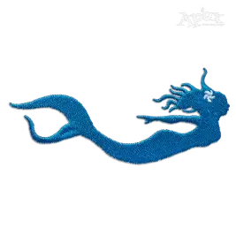 Mermaid Swimming Machine Embroidery Design by Apex Digitizing