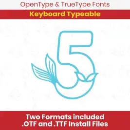 Mermaid Number TrueType Font