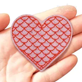 Mermaid Scales Heart Feltie ITH Embroidery Design