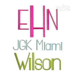 Miami Art Deco Thin Machine Embroidery Font by Apex