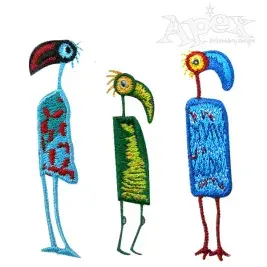 Miami Birds Embroidery Designs