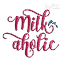 Milk Aholic Newborn Baby Machine Embroidery Design