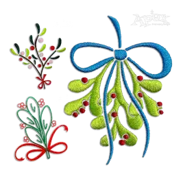 Mistletoe Christmas Machine Embroidery Designs by Apex All