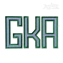Modern Block Applique Machine Embroidery Fonts