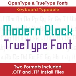 Modern Block TrueType Font