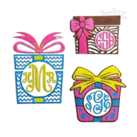 Monogram Gift Box Bundle Machine Embroidery Frame Design by Apex All