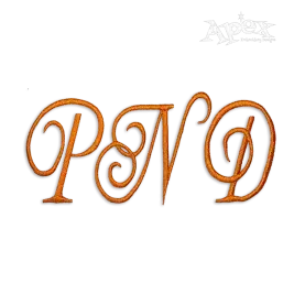 Monogram Script Machine Embroidery Font by Apex