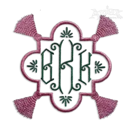 Moroccan Frame Tassels Machine Embroidery Design by Apex