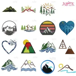 Mountain Embroidery Designs Bundle thumbnail