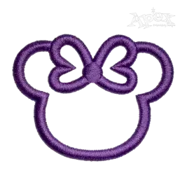 Mouse Head with Bow 3D Puff