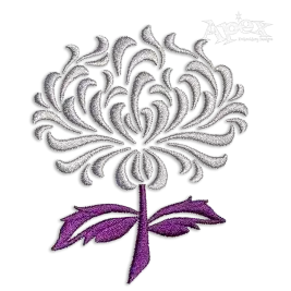 Mums Flower Machine Embroidery Design by Apex