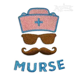 Murse Male Nurse Machine Embroidery Design