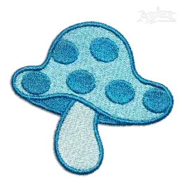 Mushroom Machine Embroidery Designs with Polka Dots 
