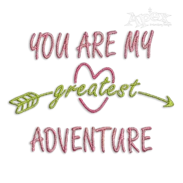 You Are My Adventure Machine Embroidery Designs by Apex
